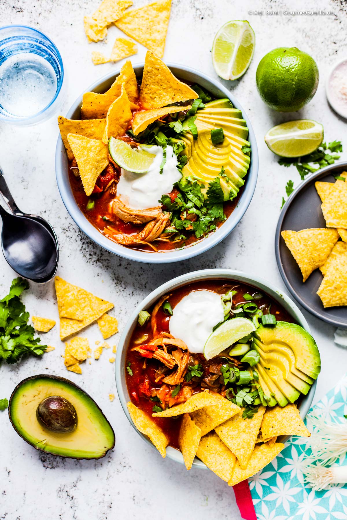 Mexican tortilla soup with avocado and chipotle | GourmetGuerilla.com